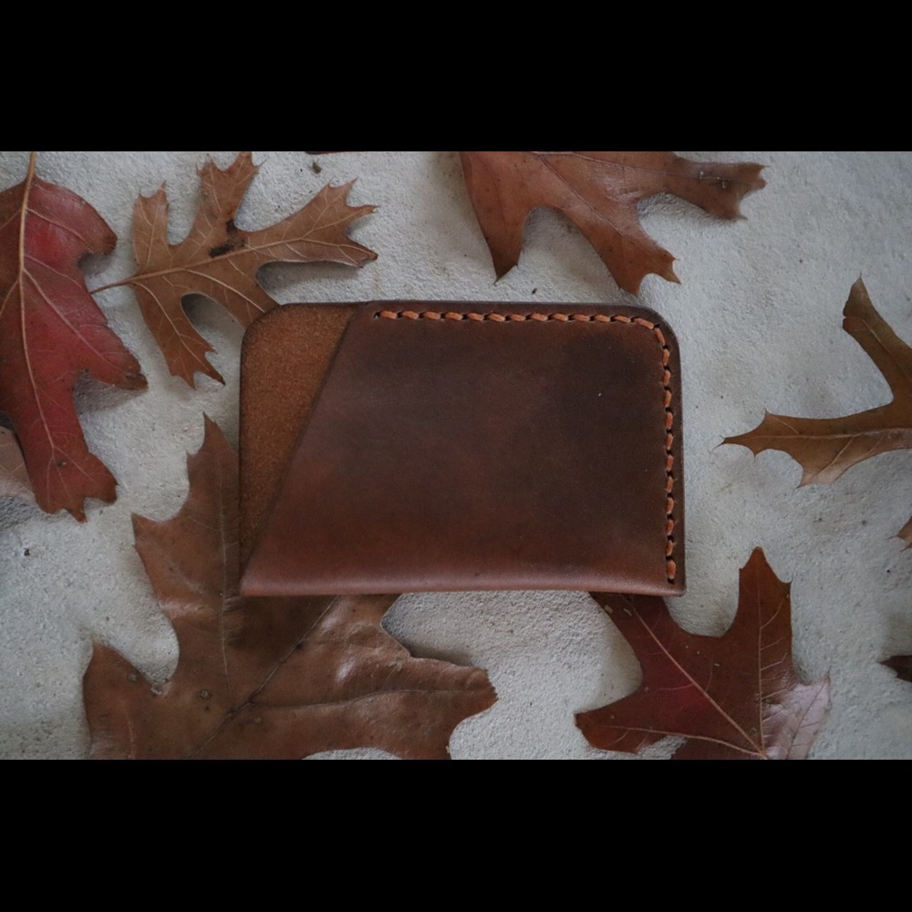 Brown Leather Wallet with Money Clip